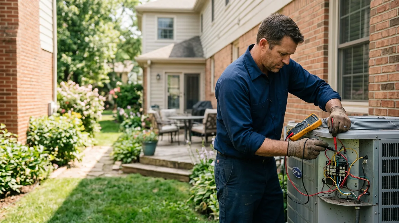 HVAC technician working near Oakland, IA